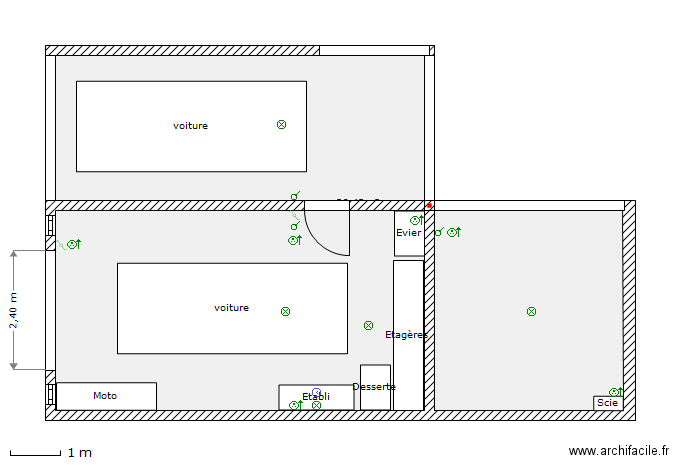 Zone garage. Plano de 0 peça e 0 m2