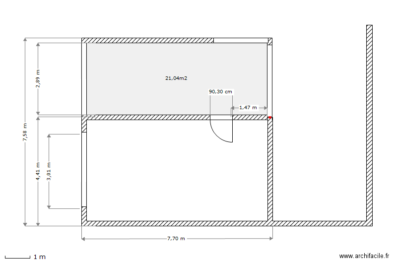 Garage simple. Plano de 0 peça e 0 m2